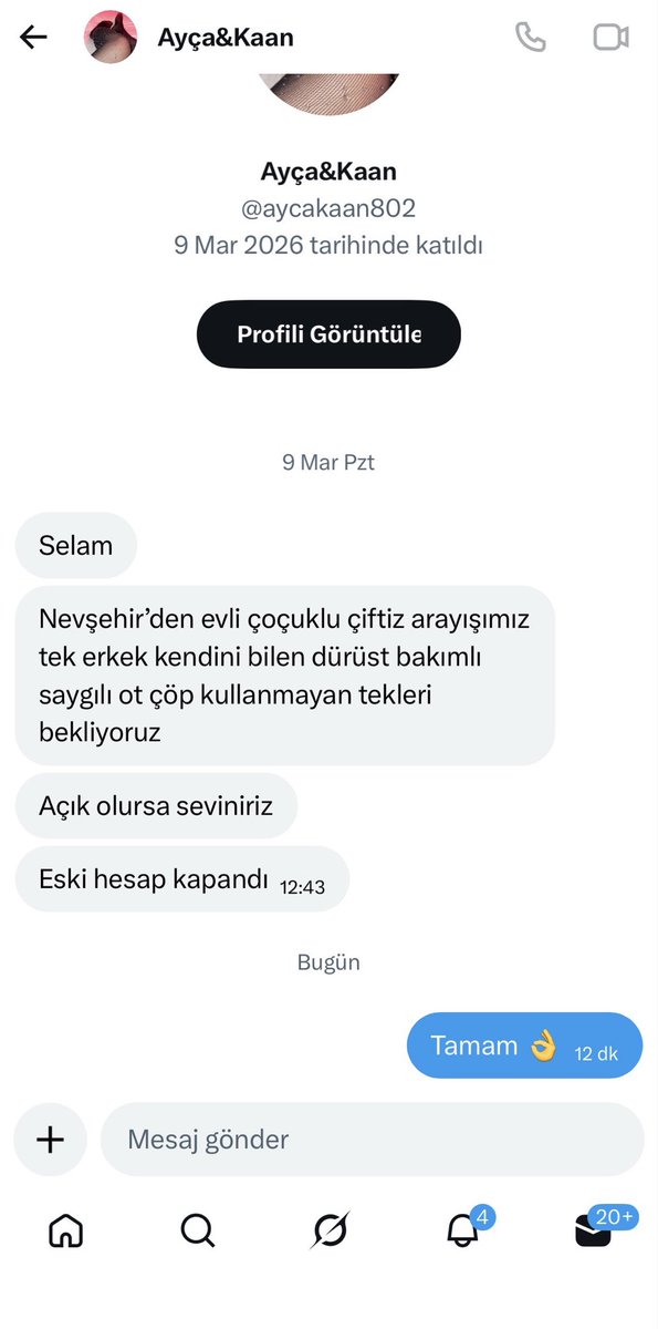 Çift bulma ve İtiraf tweet media