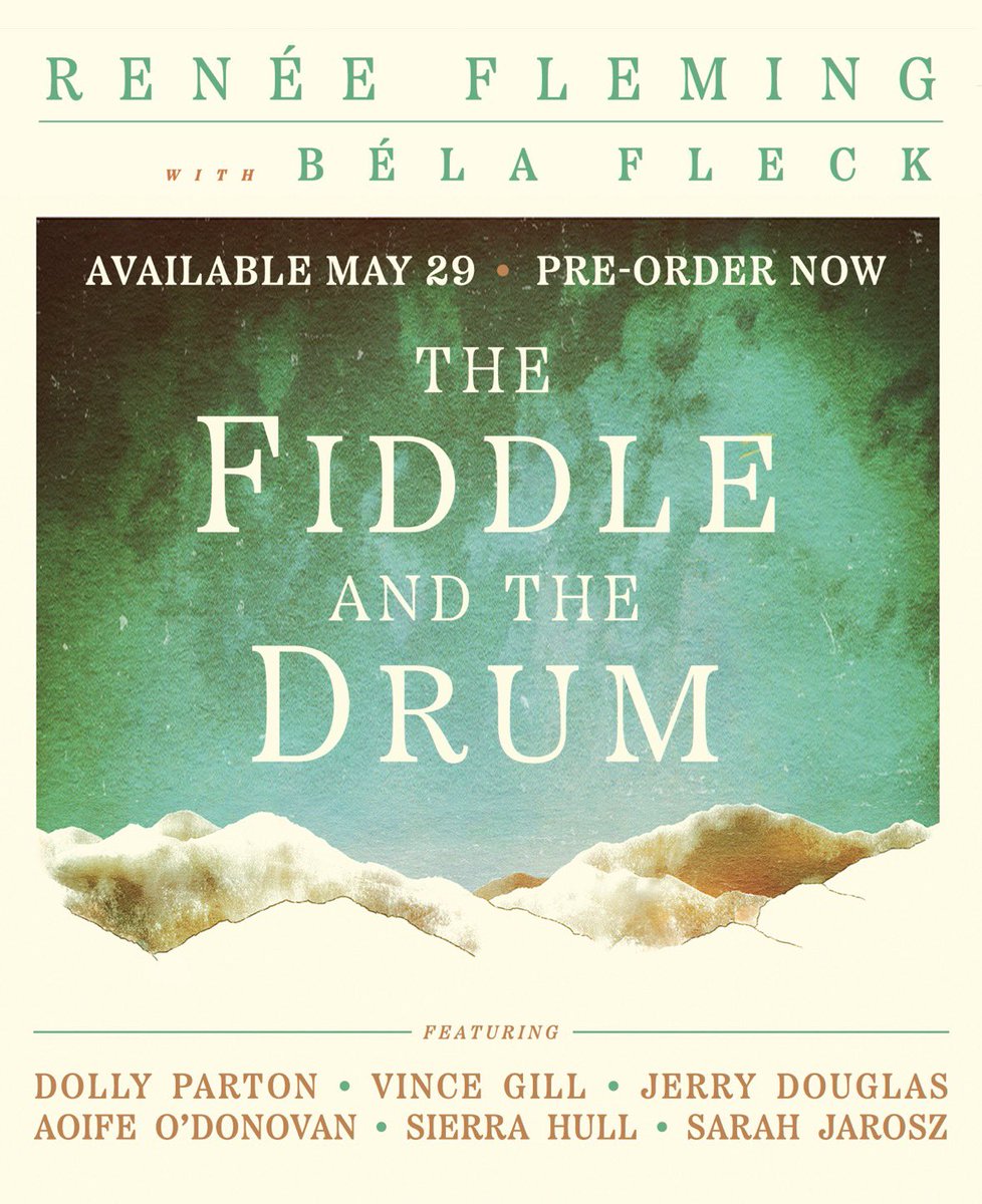 belafleckbanjo's tweet photo. I’m excited to announce my new album with @ReneeFleming, The Fiddle and the Drum, will be released on May 29 via @ThirtyTigers. You can listen to our debut single  “In The Pines” featuring the iconic @DollyParton now!

Pre-Order: https://t.co/cfd73tu6ko https://t.co/t9PNri6PGr