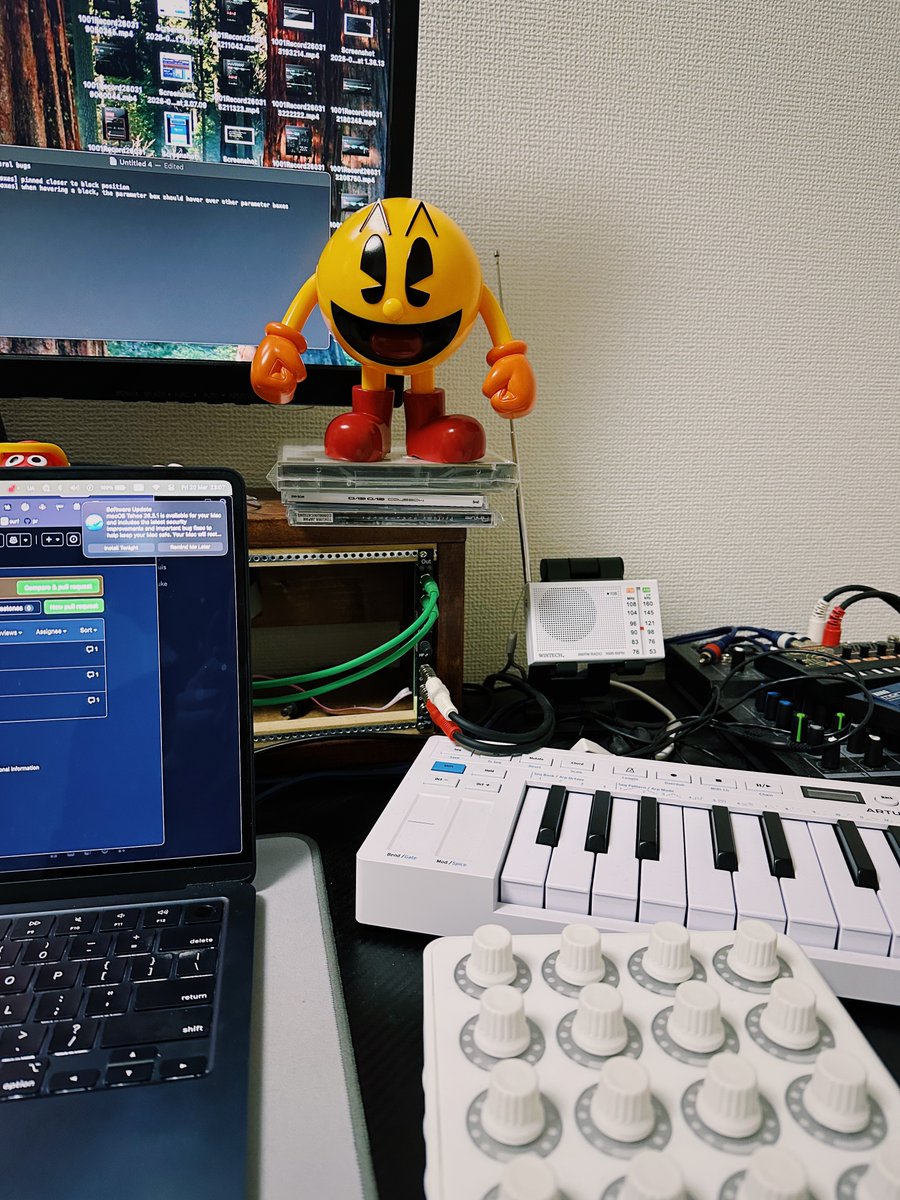 1_kbps's tweet photo. 最近の創作環境ってちょっとバラバラなんだけどPacmanかわいいね https://t.co/hRzpqESM97