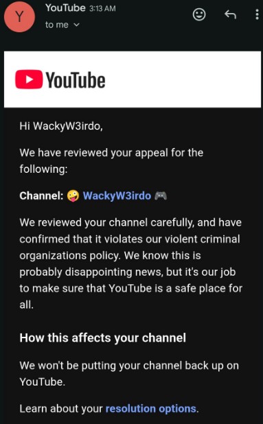 Reinstate Me YouTube 🔴 tweet media