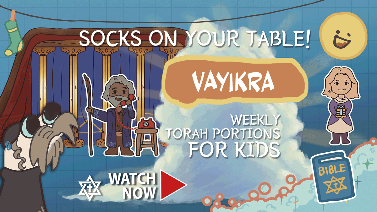 Shalomacon's tweet image. #Vayikra | Socks On Your Table — #Messianic Torah Learning for #Kids youtu.be/rNFD1dyV46s?si… via @YouTube