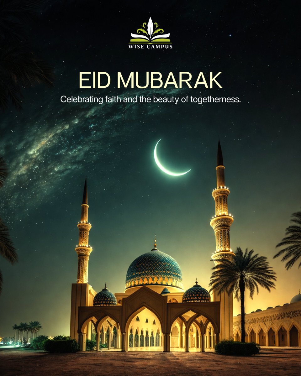 wisecampusuk's tweet photo. Moon is bright and hearts feel warm

Celebrate with family and smiles

Eid Mubarak! https://t.co/BrnlJVledu