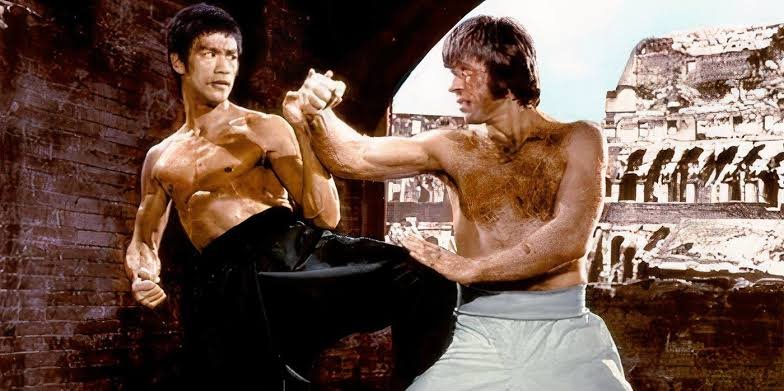 UCLADodgerFrank's tweet photo. Bruce Lee and Chuck Norris can finally have their rematch. https://t.co/IeBESvgnFZ