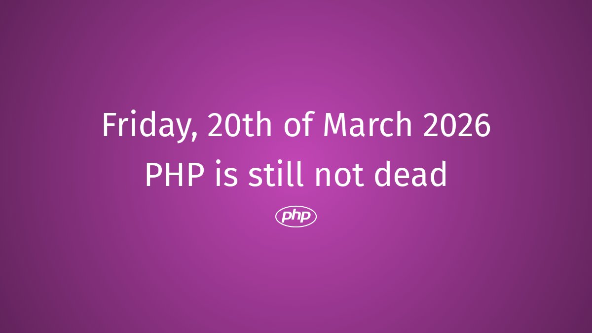 Is PHP dead? tweet media