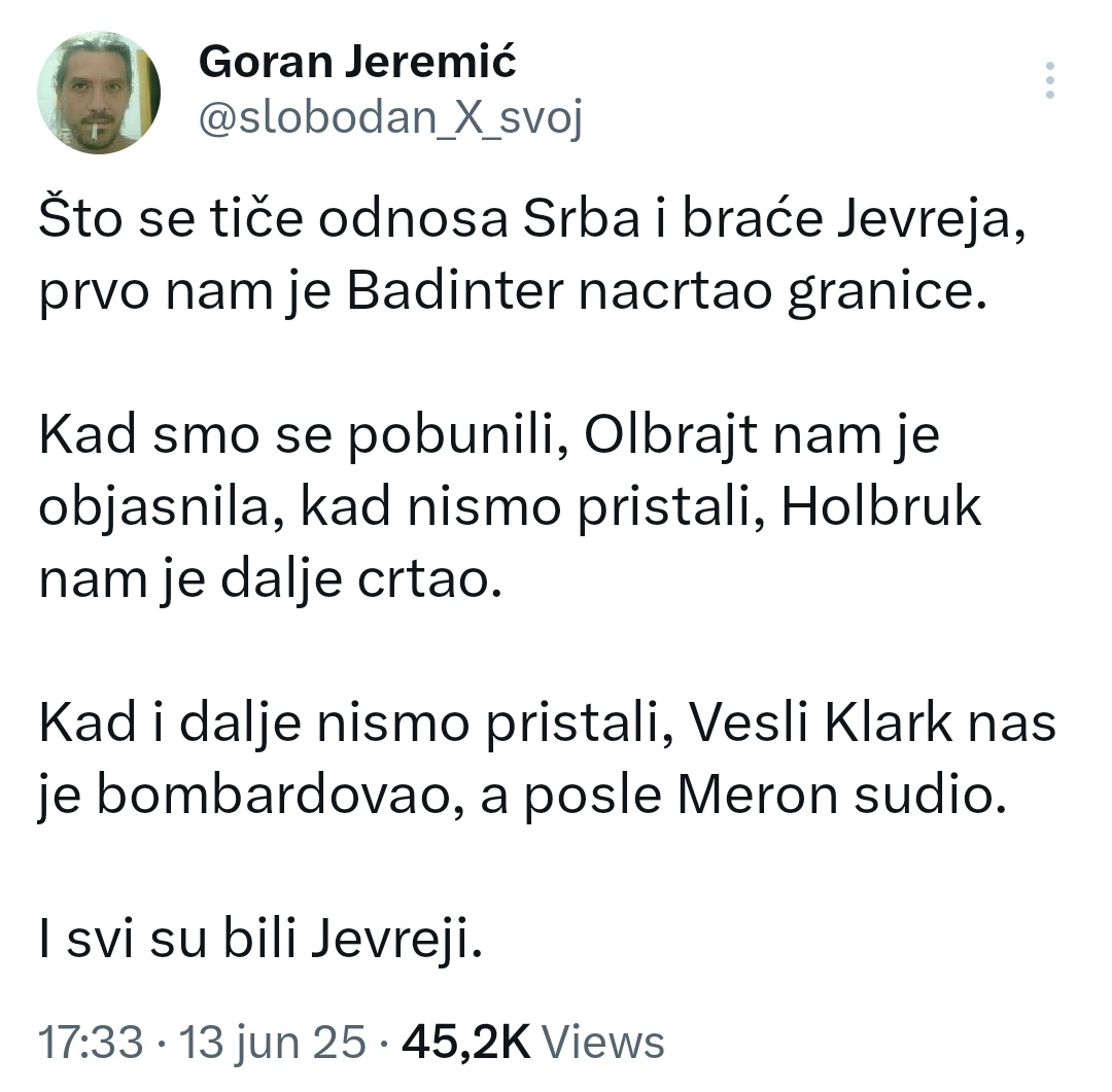Goran Jeremić tweet media