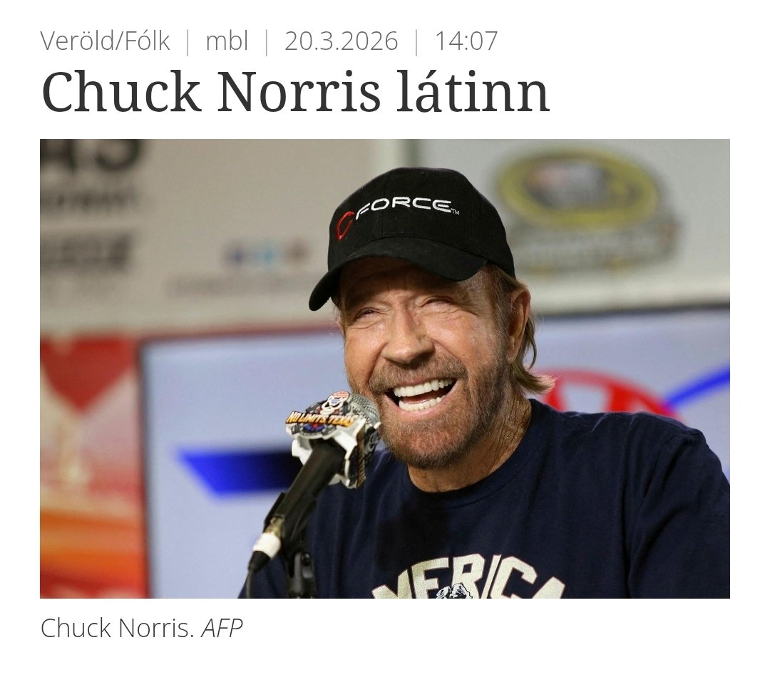 kiddi_s's tweet photo. Chuck  Norris dó ekki, hann sparkað í lífið.. https://t.co/CSDKxOxzyB