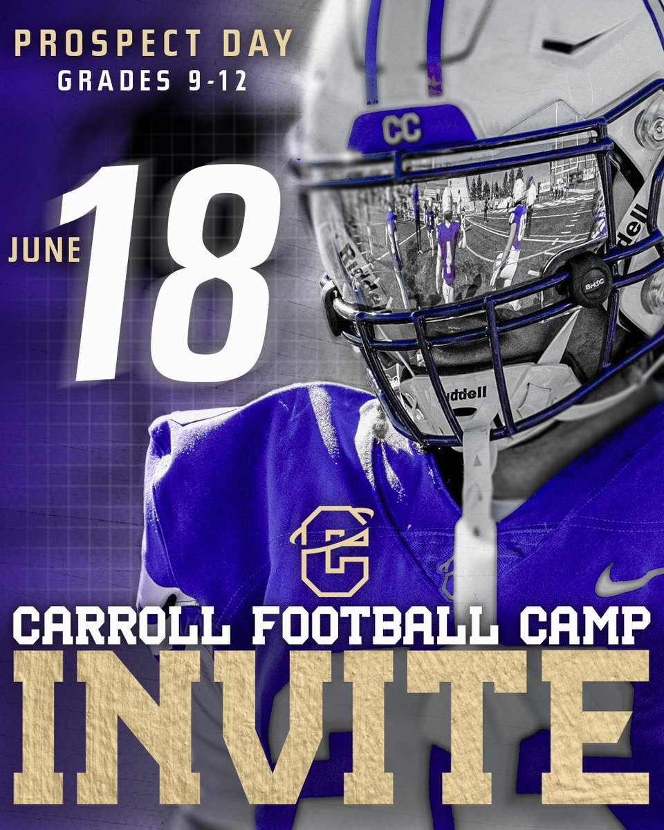 Bendeising's tweet photo. Big thanks to @CoachMcQueary from @FootballCarroll for the prospect and jr day invites. #letsgo!!
@CoachWright25 @football_carmel https://t.co/olfx4Pusps