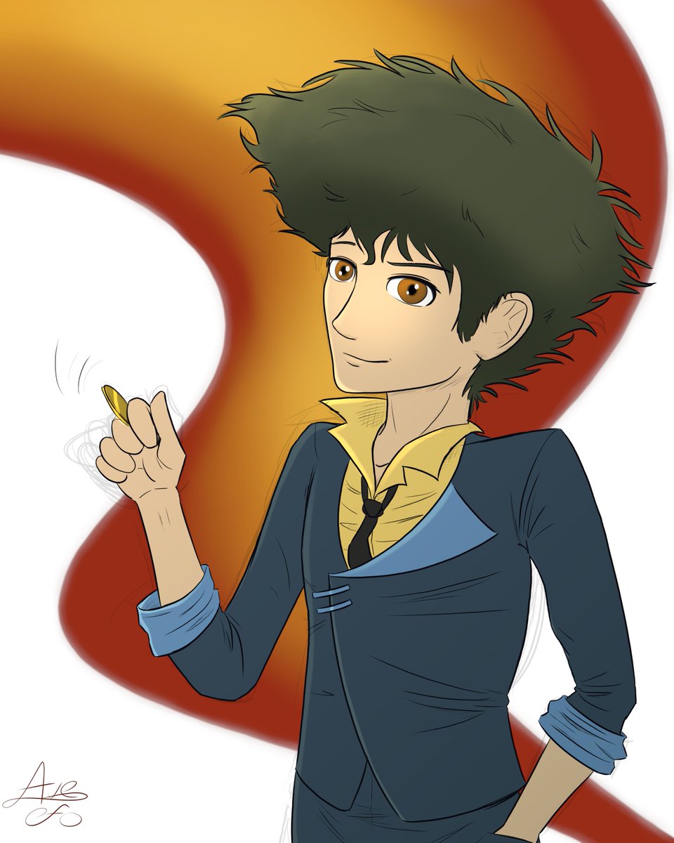 This time The Wheel of Fate chose Spike from Cowboy Bebop as the subject of my most recent sketch. He is one of the inspirations behind Frost.

Human faces still need work, haha.
#fanart #anime