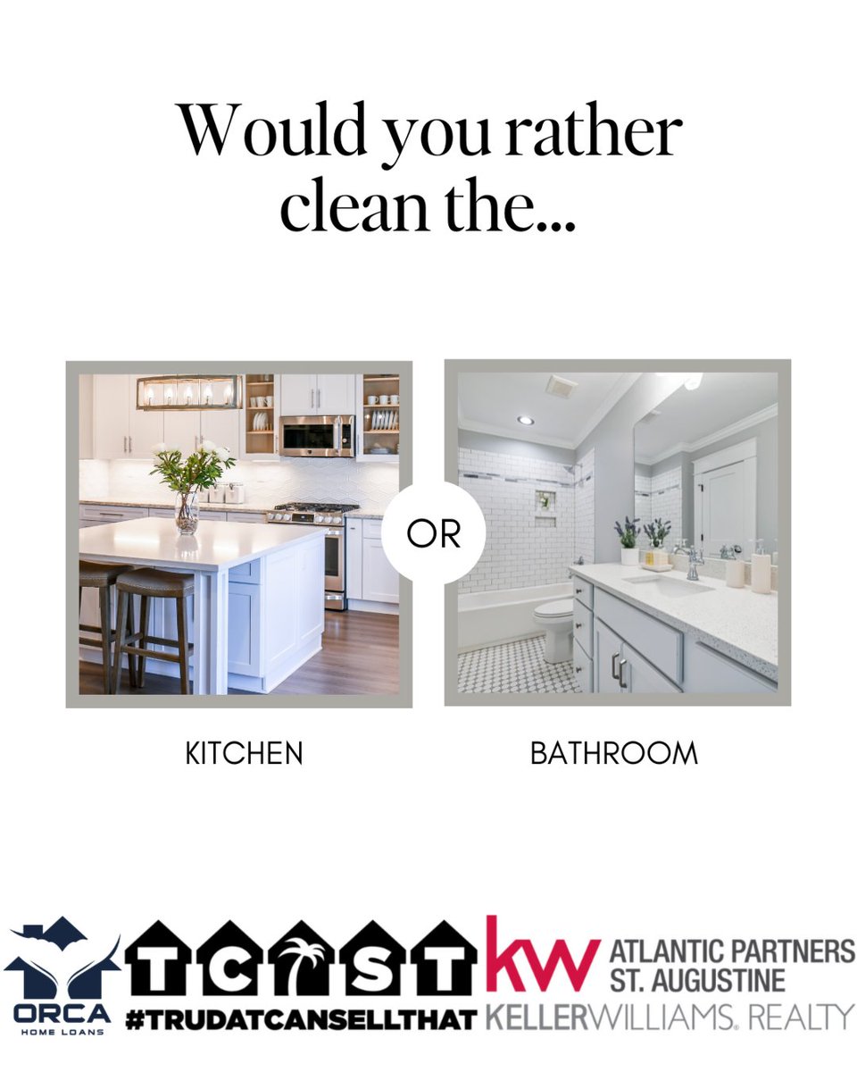 trudatcansell's tweet image. Let’s be honest, cleaning isn’t exactly fun. 

If you had to deep-clean one room, would you choose the kitchen or the bathroom?

What’s more satisfying—a sparkling countertop or a streak-free mirror? Tell us your pick and why! 👇

#wouldyourather #cleaningtips