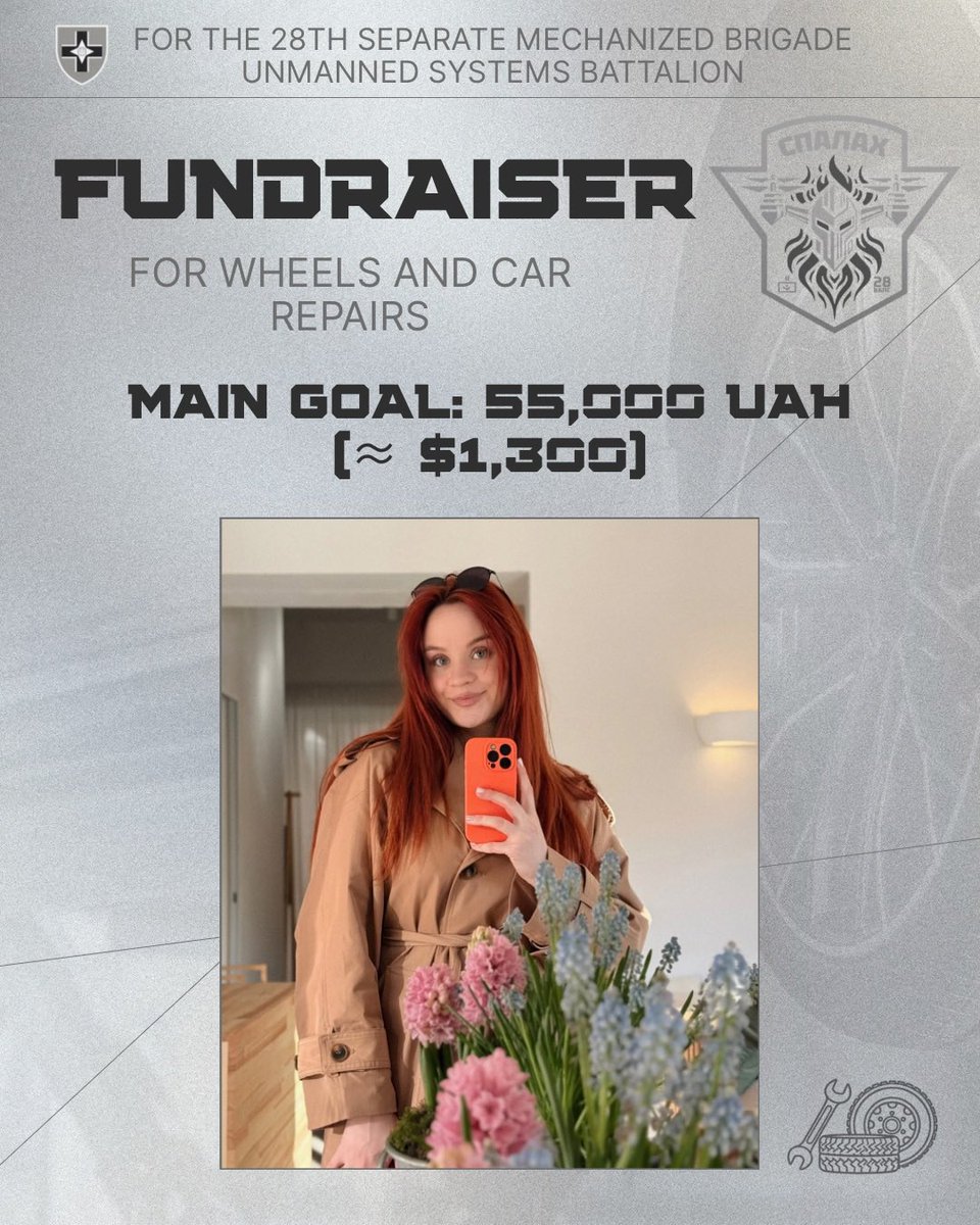 Anhelina_ua's tweet photo. Friends, please help 🧡

We’ve raised $640 out of $1,340 so far.
We’re raising funds for soldiers from the 28th Mechanized Brigade, Unmanned Systems Battalion “Knights of the Winter Campaign.”

They urgently need to repair their vehicle and purchase new tires to keep operating on the front line.

Every contribution matters, no matter the size.
Thank you for standing with Ukraine 🇺🇦

PayPal: anhelina.foxy.ua@gmail.com
Mono: https://t.co/Wkn7nF01cW