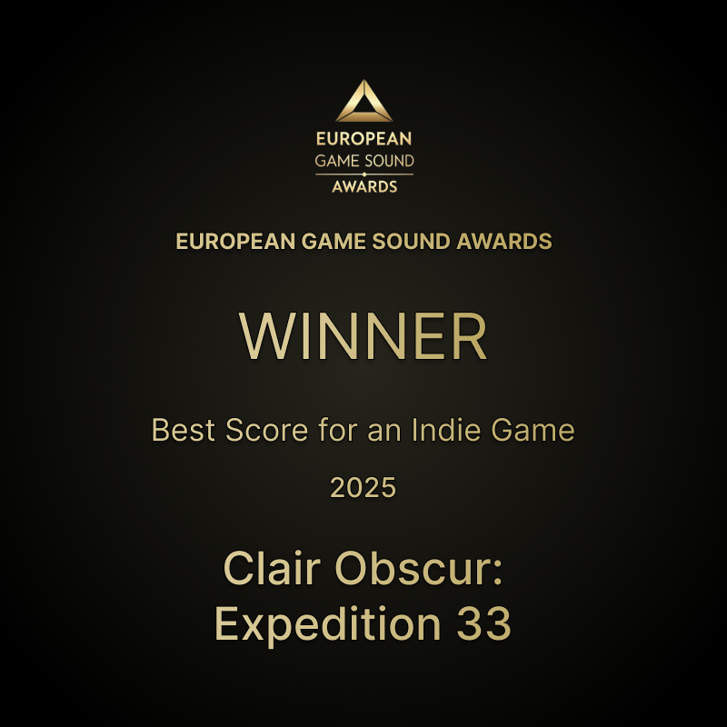 egsawards's tweet photo. 🏆 Best Score for an Indie Game – WINNER (2025)
#EGSA #GameAudio https://t.co/q523lCi1Rn