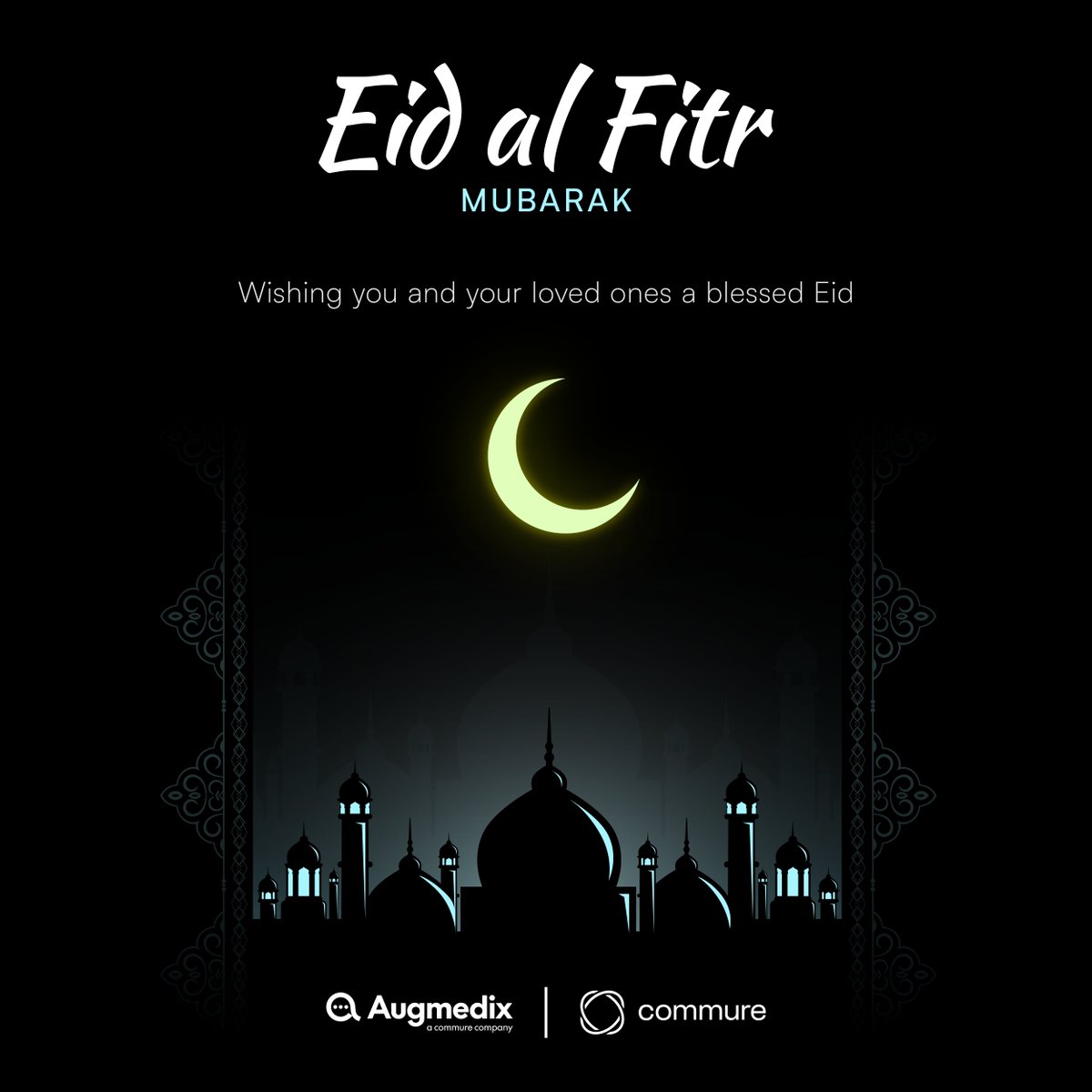 commurebd's tweet photo. Eid Mubarak!  Wishing you and your loved ones a day filled with peace, joy, and togetherness.

#EidAlFitr #EidMubarak #Augmedix #Celebration https://t.co/Jyo5vjaoI8