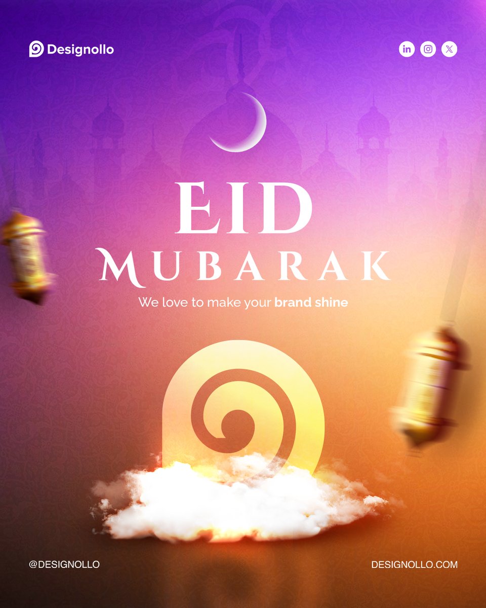 designollo's tweet photo. May Allah bring you joy, happiness, peace & prosperity on this blessed occasion. Wishing you & your family on this happy occasion of #Eid !
#EidMubarak #Ramadan #EidUlFitr #designollo https://t.co/OpzIKXkoI3