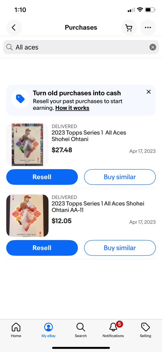 Scooping up these Ohtani All Aces appears to have been a good decision. I just thought it looked cool 🤷🏻‍♂️