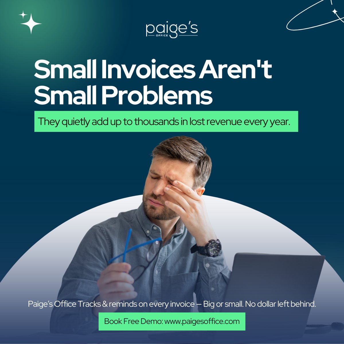 paigesoffice's tweet image. Don't let the little things drain your big goals. 📉

🔗 Book your free demo today: paigesoffice.com

#PaigesOffice #SmallBusinessTips #InvoiceManagement #CashFlow #BusinessGrowth #FinTech #RevenueRecovery