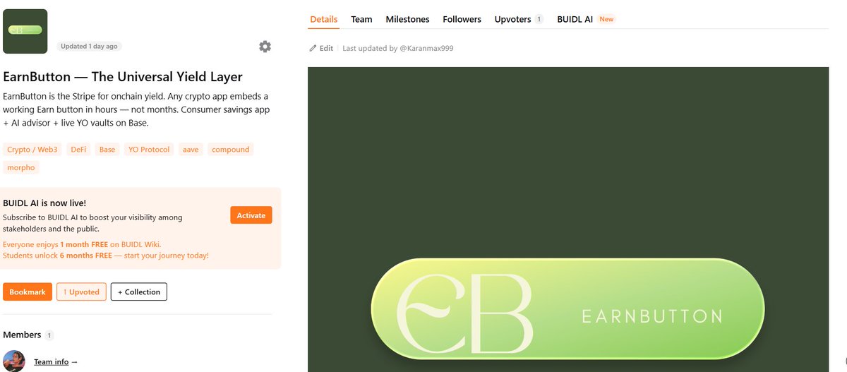 EarnButton tweet media