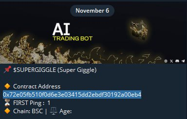 <a href="/BSCAI_Bot/">BSC AI Bot</a> Predicted:

$Supergiggle 2k to 11.94M ATH (5,745x) 

At Launch! 

Try <a href="/BSCAI_Bot/">BSC AI Bot</a> Today 
PredictionTracker.app