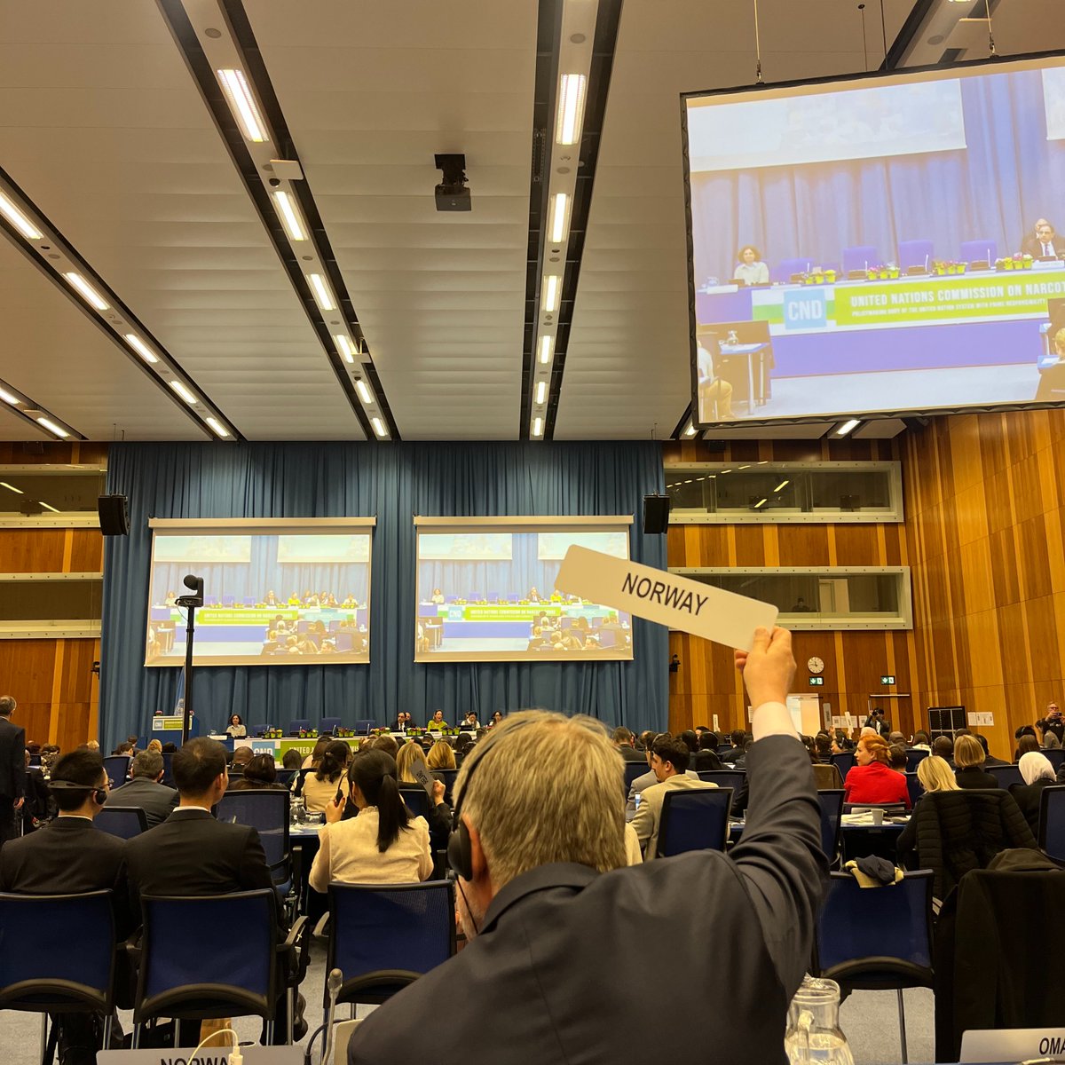 NorwayinVienna's tweet photo. A successful #CND69!
The 🇫🇮 –🇳🇴 resolution on drug-related public health responses was adopted with strong support from Member States. An important step towards a more health oriented holistic approach to the world drug situation. 🌍
Read more 👉 https://t.co/4wWnIh8CaL https://t.co/cGr3j7uoI8