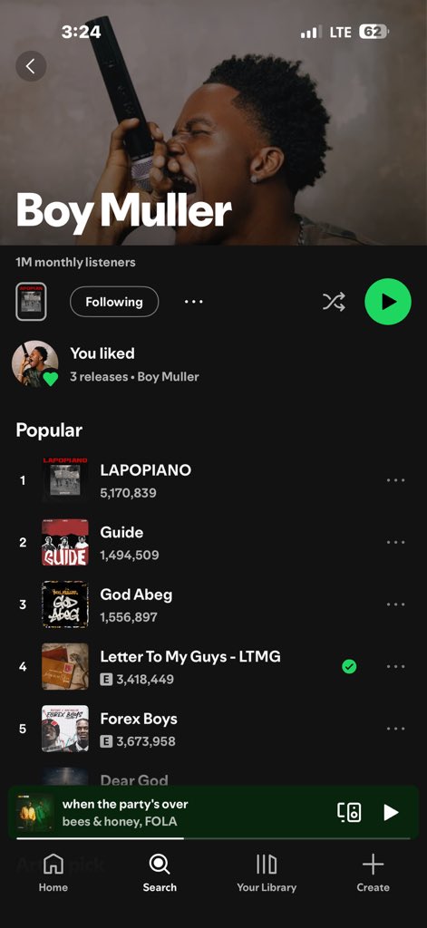 its_boymuller's tweet image. 1 million monthly listeners 🥹🎶
God is working 🙏🏾