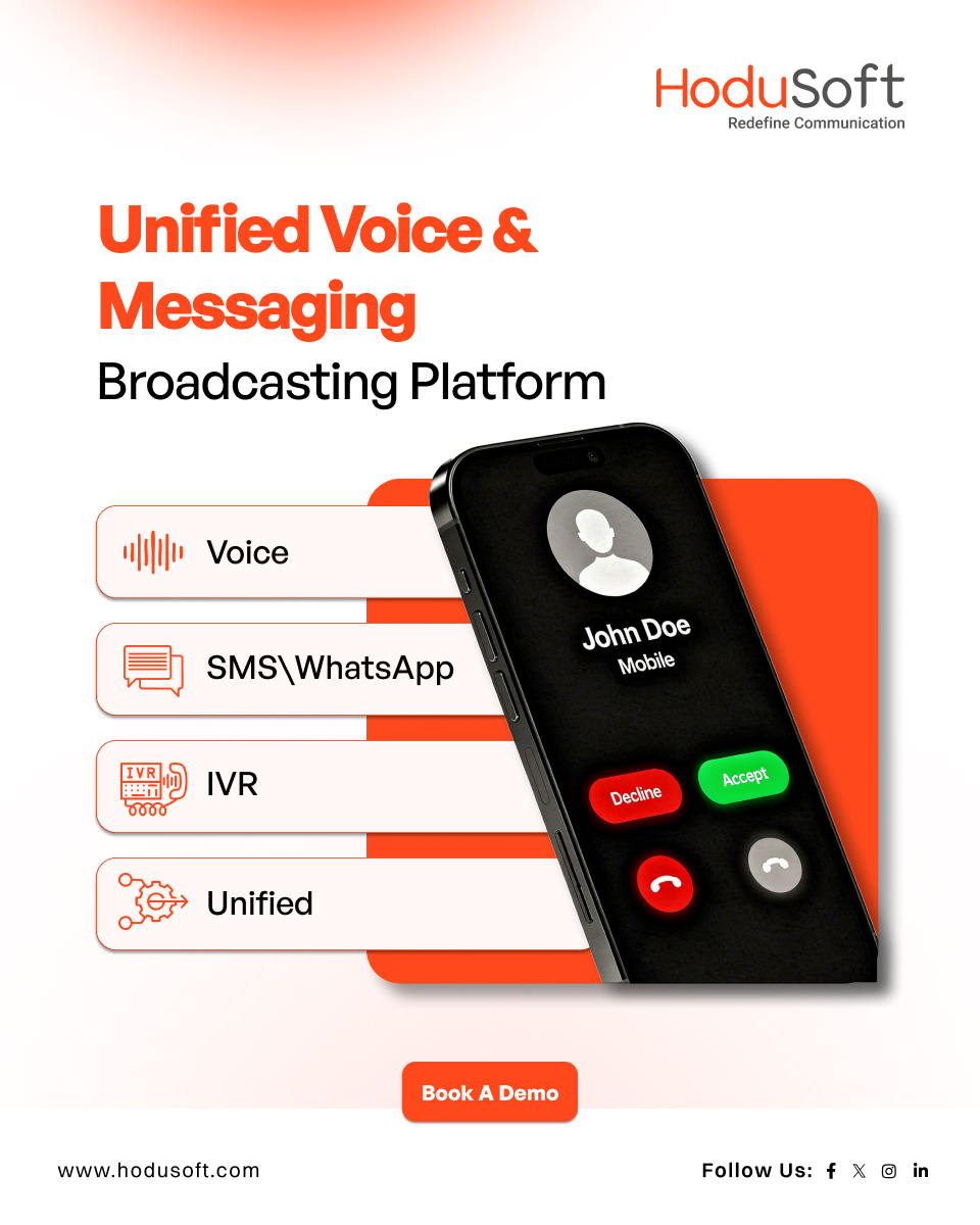 Run smarter, faster, and more effective communication campaigns with HoduBlast.

Unify voice, messaging, and IVR to reach your audience at scale—without complexity.

Book your demo today: hodusoft.com

#HoduSoft #MessagingPlatform #SMSMarketing #WhatsAppBusiness