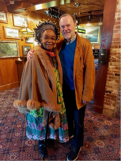TiborPNagyJr's tweet photo. Honored to discuss Cameroon with one of my heroes - Cameroon's first female jurist, Alice Nkom.  She also serves as official spokesperson for Issa Tchiroma, the likely winner of Cameroon's recent presidential elections per some solid evidence. He may still play a key role! https://t.co/TZTEVhcRMQ