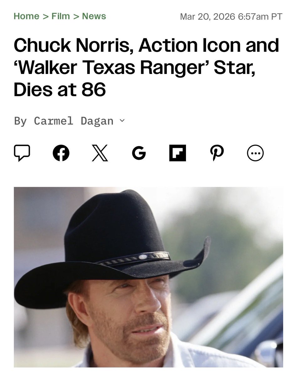 BREAKING: Action movie star Chuck Norris has died aged 86, his family announces.