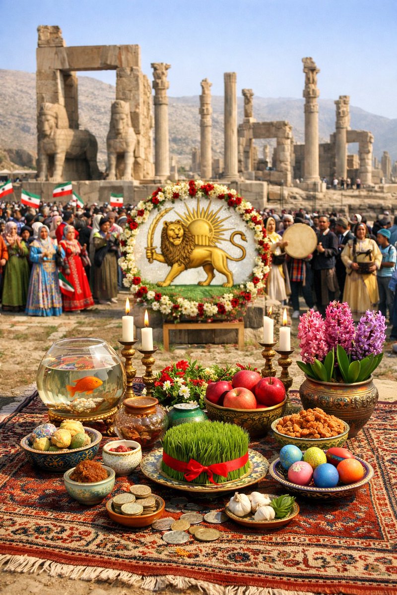Sarkhani's tweet photo. Wishing you a healthy, happy and prosperous Norooz. 

Happy Norooz!
This year we will finally fight the last battle and take our beloved ancient land back. #LongLiveIran 

Exact time of Vernal Equinox: 14:46:00 UTC (GMT) on March 20, 2026 https://t.co/7laurI3Dvz