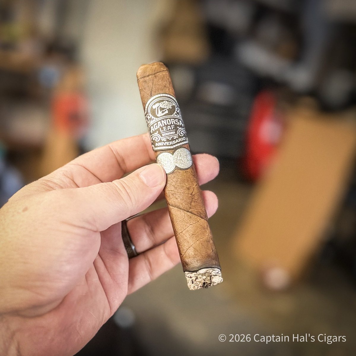 CaptainHal47's tweet photo. Today’s pick: Aganorsa Leaf Aniversario. A medium-to-full masterpiece. The Corojo ‘99 wrapper is excellent. Great notes of cedar, leather, and spice. Balanced, complex, and never misses.
What would you pair with this stick?
#AganorsaLeaf #CigarLife #NicaraguanTobacco https://t.co/fSzGf67mi4
