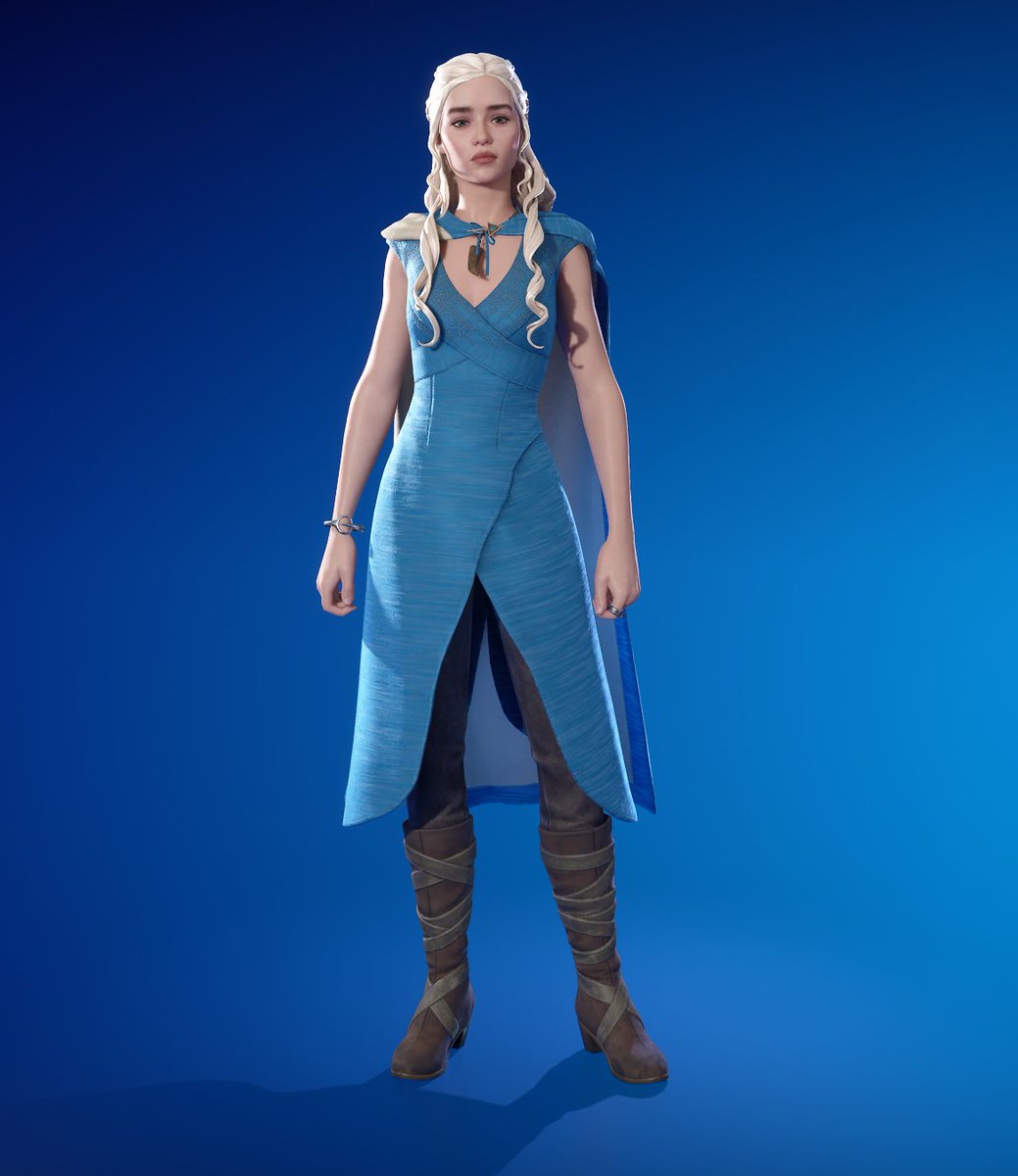 Daenerys's tweet photo. First look at Daenerys Targaryen in Fortnite!

Available tonight! https://t.co/axgO4o5k5z