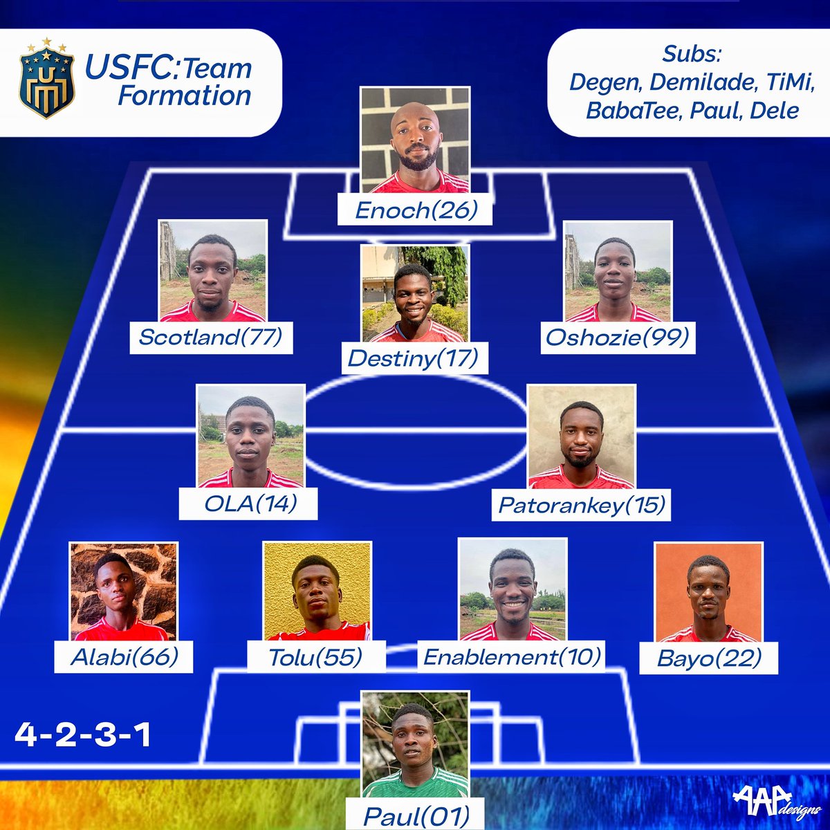 Usfc__'s tweet photo. United Superstars FC takes on EBCFC!
Here's our lineup for today's match .
Stay connected with us via
Instagram: https://t.co/8oGUBdQ67p
#USFC
#collective brilliance , unstoppable momentum! https://t.co/9VZTLUvCCo