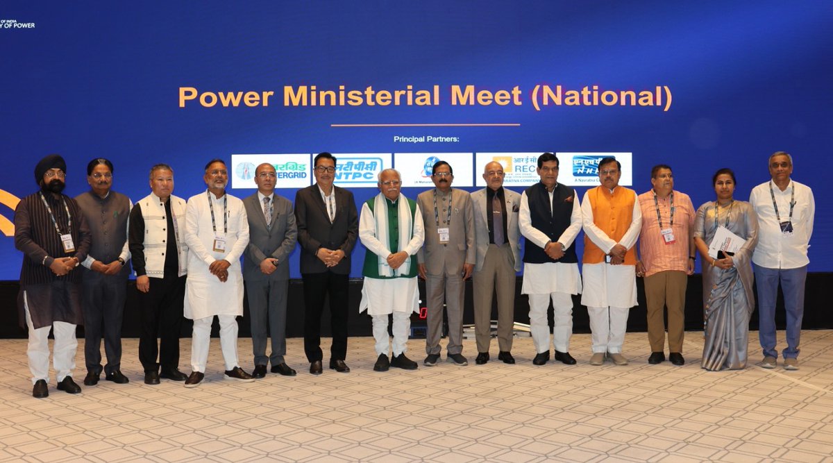 MediaRN_ANI's tweet photo. #IslandsDevelopmentAgency
#Gateway2IndoPacific

@Admiral_DKJoshi attended the Power Ministers’ Roundtable Chaired by @mlkhattar Hon’ @MinOfPower/@MoHUA_India at the #BharatElectricitySummit2026. In his intervention #LGANI strongly recommended consideration of Small Modular Reactors (SMRs) for selected Islands locations in @Andaman_Admin, as with soon to be commissioned #Mega #Infra #Projects like #ICTT, New #GreenfieldAirport etc., the peak power demand will increase several times, as compared to current requirements. With many countries in seismic zone 5 successfully operating similar power plants, including option for offshore barge-mounted floating nuclear plants, #LGANI highlighted the advantages of rapid scalability and with spin-off benefits of freshwater from the cooling plants.  Also emphasised the need for early resolution of the power #Privatization issues, which will be the primary consideration for the unfolding Power matrix roadmap of #A&NIslands.