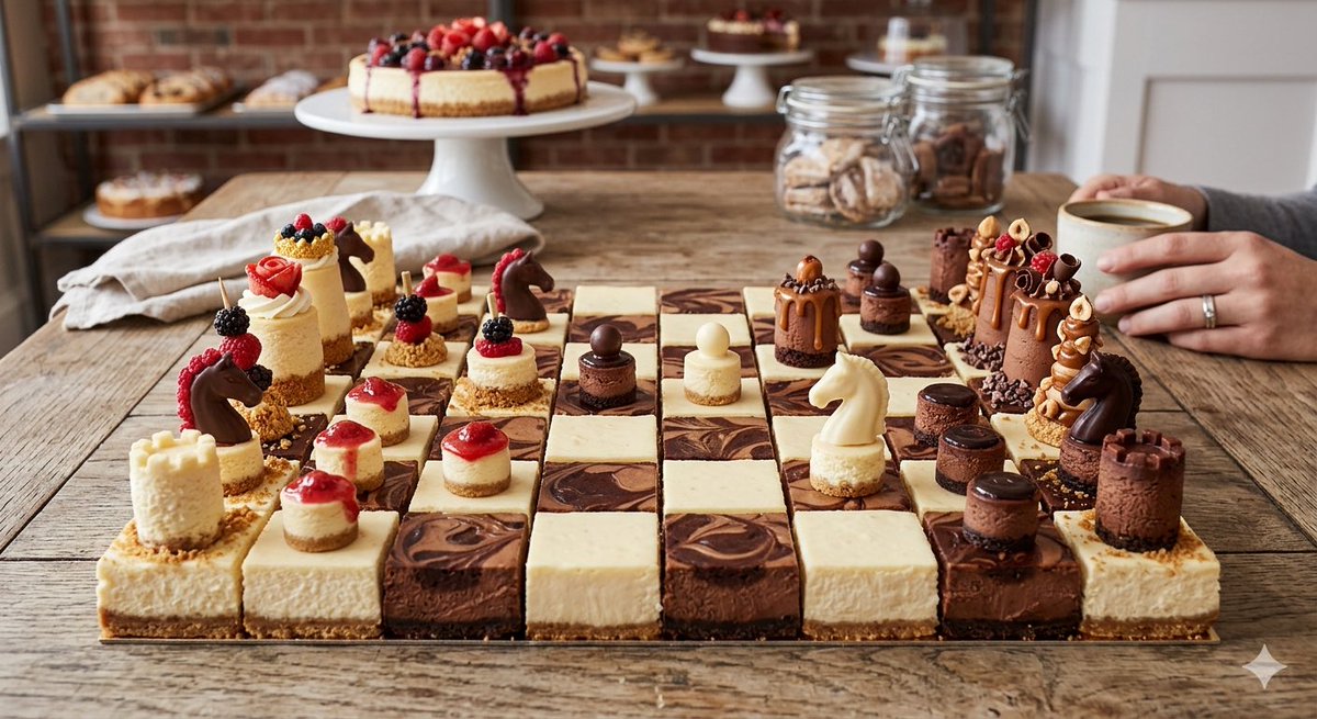 30USDcheesecake's tweet photo. A team of chess has 16 aside players and so are days left for the cheesecake project re launch. #16daysleft 🍰✨🚀 https://t.co/RbOeutMZmf