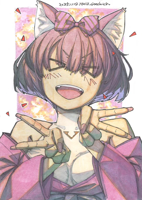 #このタグをみた人はド正面イラストを貼る