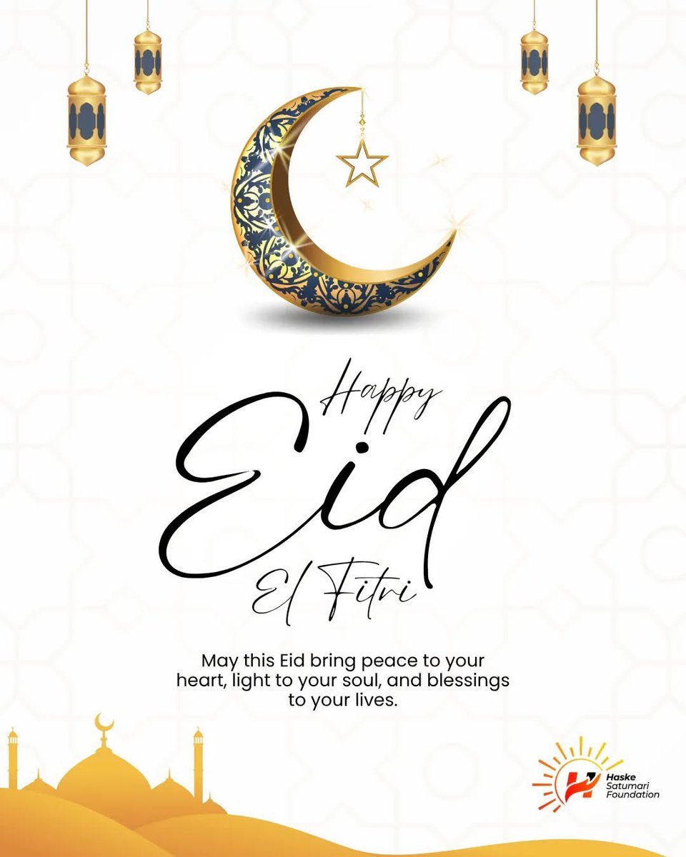 Ek_Mamza1's tweet photo. Eid Mubarak to our Muslim brothers and sisters. From all of us at the Haske Satumari Foundation, we pray this day brings you peace, warmth and blessings.

@HaskeKudla https://t.co/j6BD9r50Cx