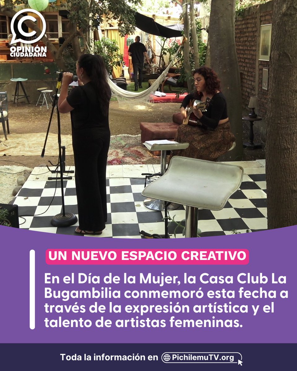 🟣Casa Club La Bugambilia, un nuevo espacio creativo, conmemoró el 8M a través del arte: pichilemutv.org/jeyt