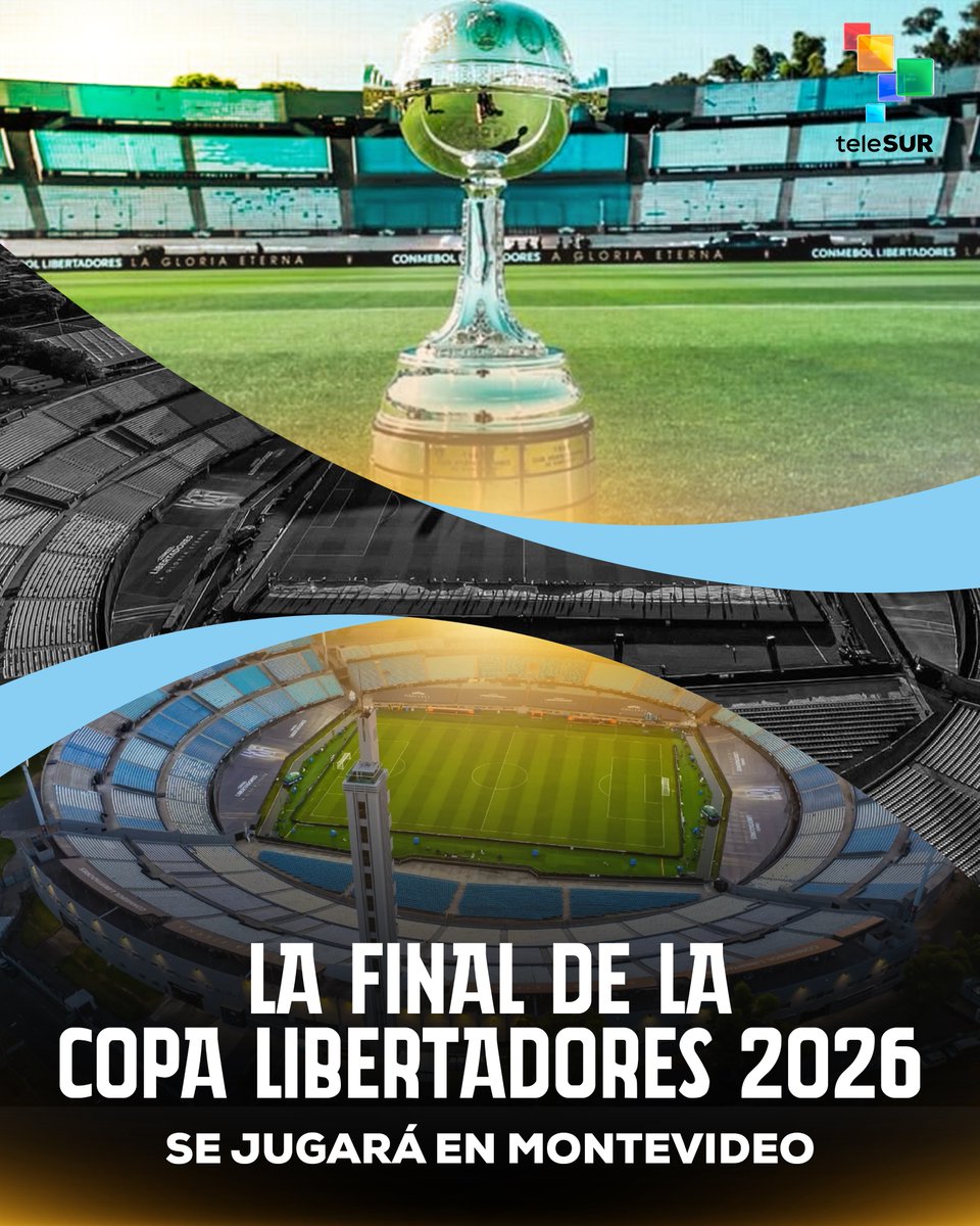 💥La final de la Copa Libertadores 2026 se jugará en Montevideo, Uruguay, el sábado 28 de noviembre de 2026. El histórico Estadio Centenario será la sede, marcando la segunda vez que alberga una final única de este torneo.⚽🏆🇺🇾