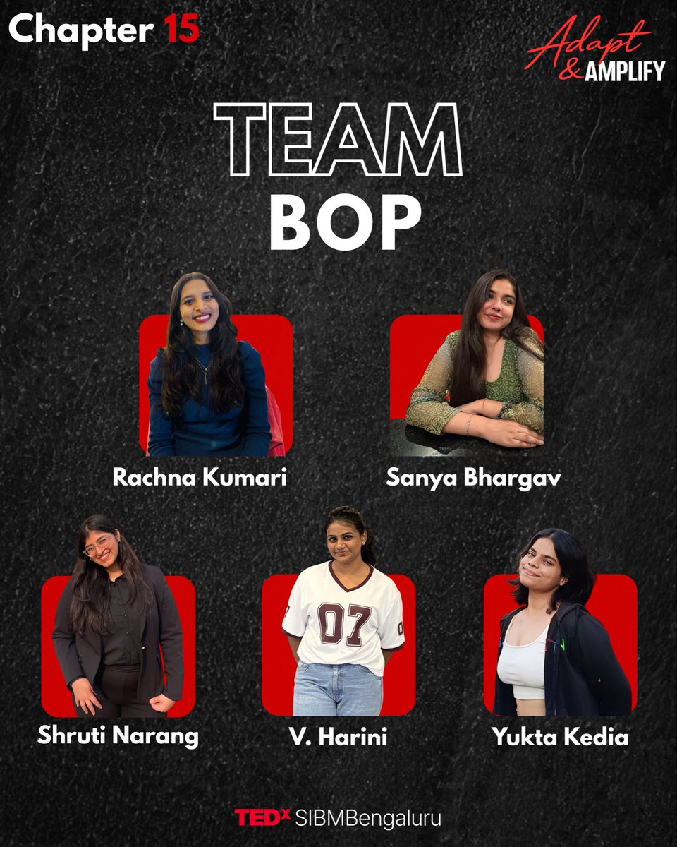 Driven by passion and commitment, this team transformed ideas into reality, working tirelessly behind the scenes to bring TEDxSIBMBengaluru to life.
We are proud to present the Branding and Online Promotion Team!

#TEDxSIBMBengaluru #LifeAtSIBMB #SIBMBengaluru #AdaptandAmplify