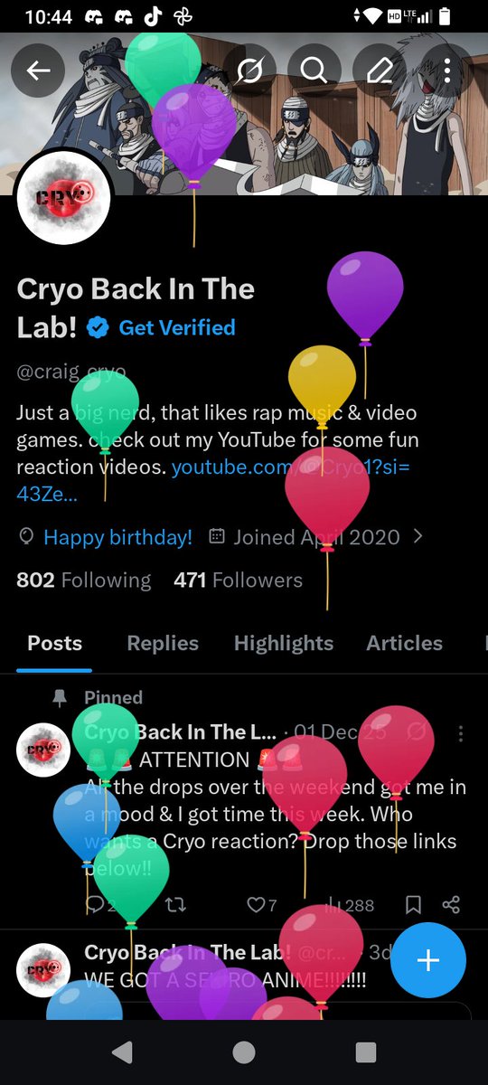 Cryo Back In The Lab! tweet media