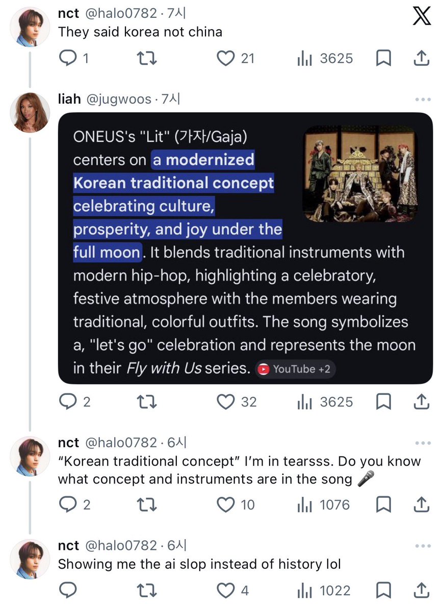 yea0n_109's tweet photo. everyone knows that this group 
presents Korean traditions
ㄴ n look at what the hater just said😭 https://t.co/hhMWJzfhXg