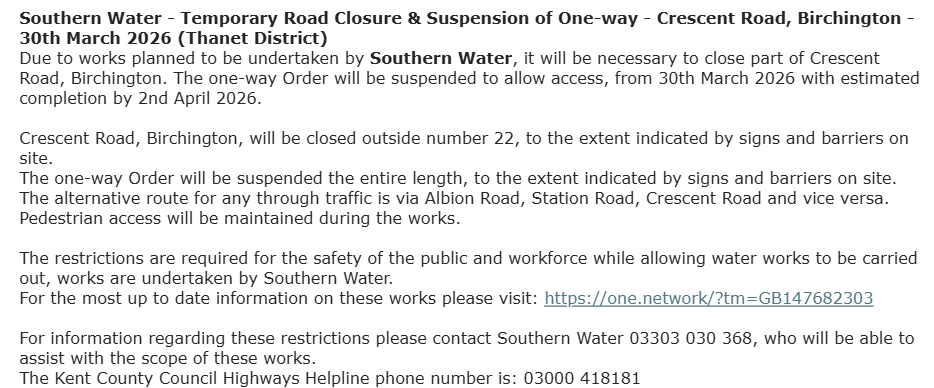 KCC Highways tweet media