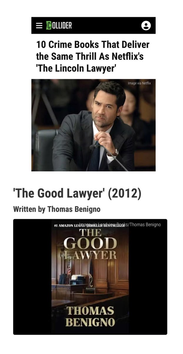 Thomas Benigno Author of The Good Lawyer Series tweet media