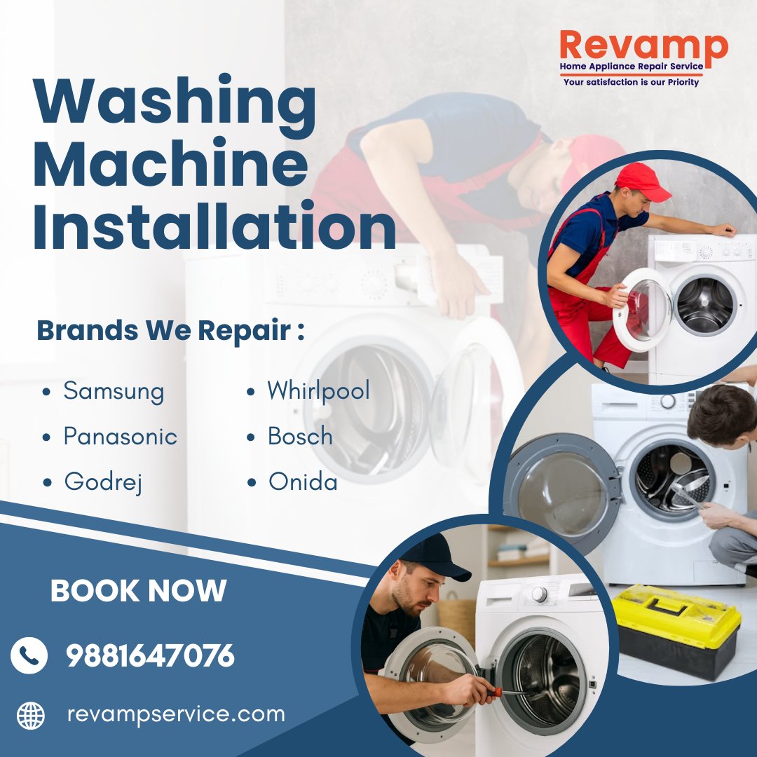 ServiceRevamp's tweet photo. Washing Machine Installation Service
Got a new washing machine? Let our experts handle the installation safely and quickly! We ensure proper setup for smooth performance and long life of your appliance.

#WashingMachineInstallation #WakadServices #PuneRepair #HomeApplianceService https://t.co/vpZqVkjCgn