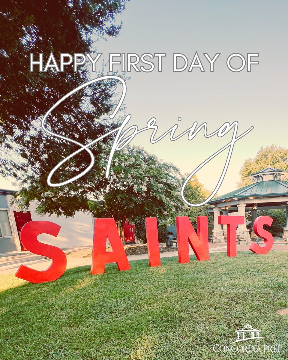 ConcordiaPrep's tweet image. It is finally spring (at least officially)!🌸🥰

Here’s to longer days, warmer nights, and fresh starts with the new season as our #ConcordiaPrepSaints continue to become the best versions of themselves. ⚜️🫶❤️🩶

#HelloSpring #FirstDayOfSpring #SpringVibes #ConcordiaPrepProud