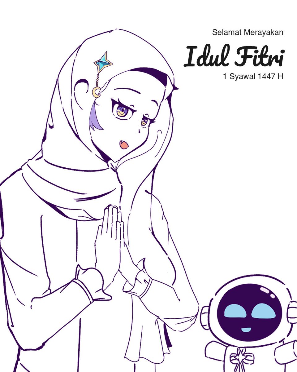 Selamat merayakan idul fitri! Mohon maaf lahir dan batin ya. 💜

#HoshinovArt