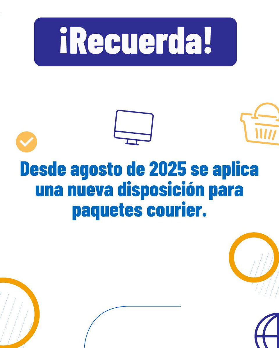 ServPostalEc's tweet photo. 📝#TipSPE | Si realizas compras internacionales, es importante que conozcas esta información.
🔍La Resolución COMEX 006-2025 establece un cargo de USD 20 por paquete enviado mediante mensajería acelerada.
¡Infórmate y planifica tus compras con tiempo!
https://t.co/0SmGyoyMlf https://t.co/1m4PlmQiMp