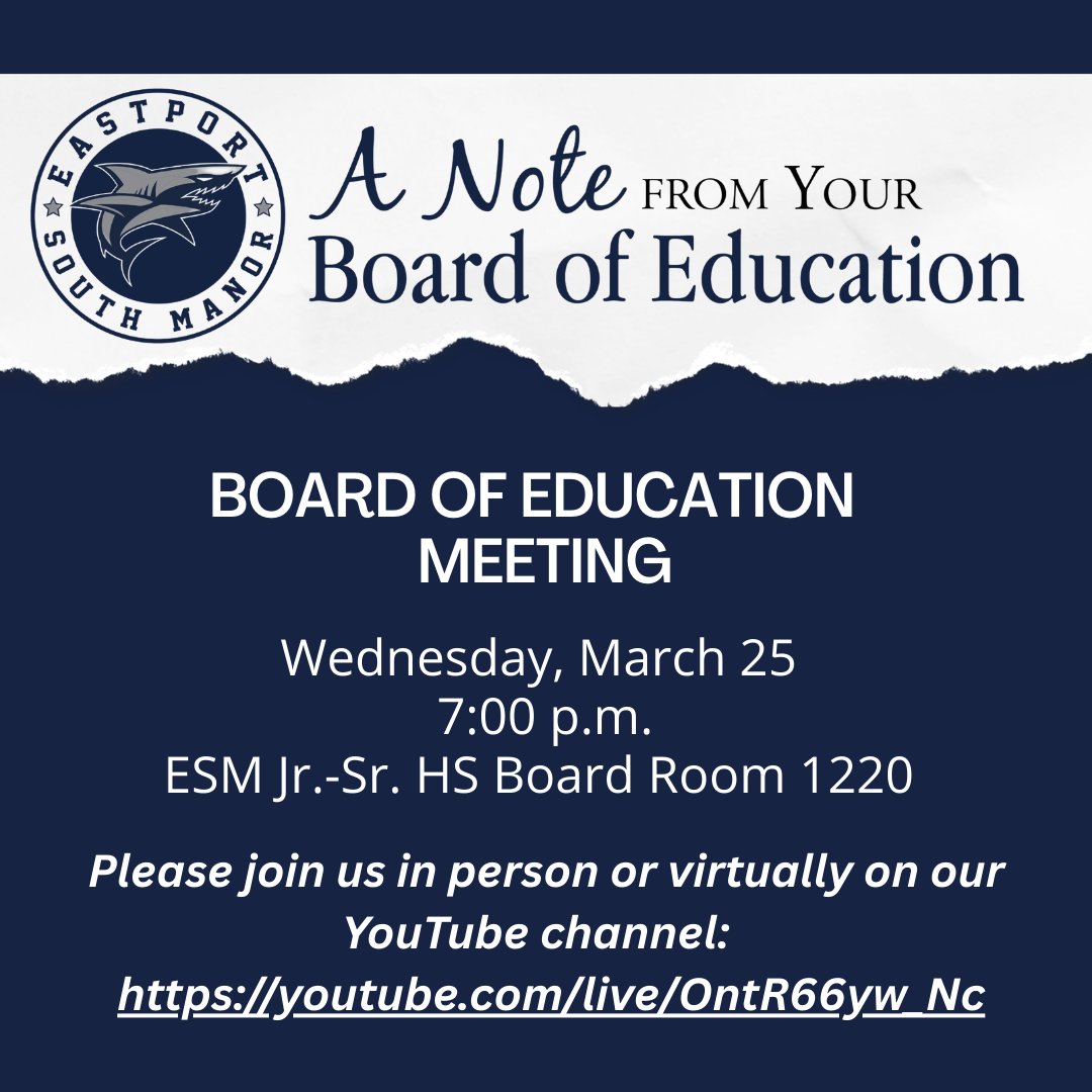 Eastport-South Manor Central School District tweet media