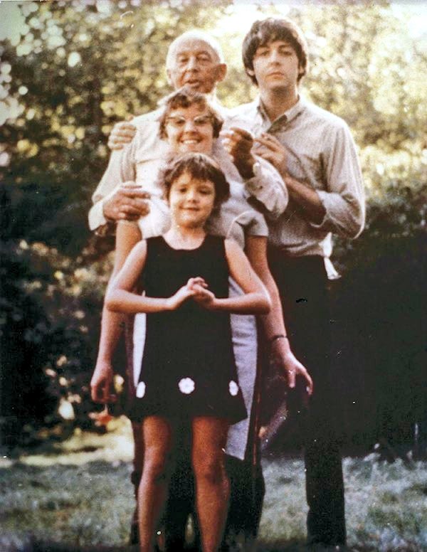 Jim, Paul McCartney, Angela Williams, Ruth McCartney.