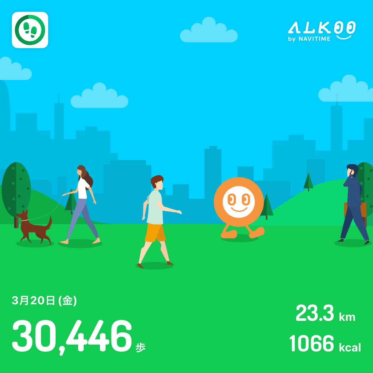 shindoubaaasi00's tweet image. 今日は30,446歩歩きました❗️🚶 #ALKOO
static.cld.navitime.jp/walkingapp-sto… 
3万……