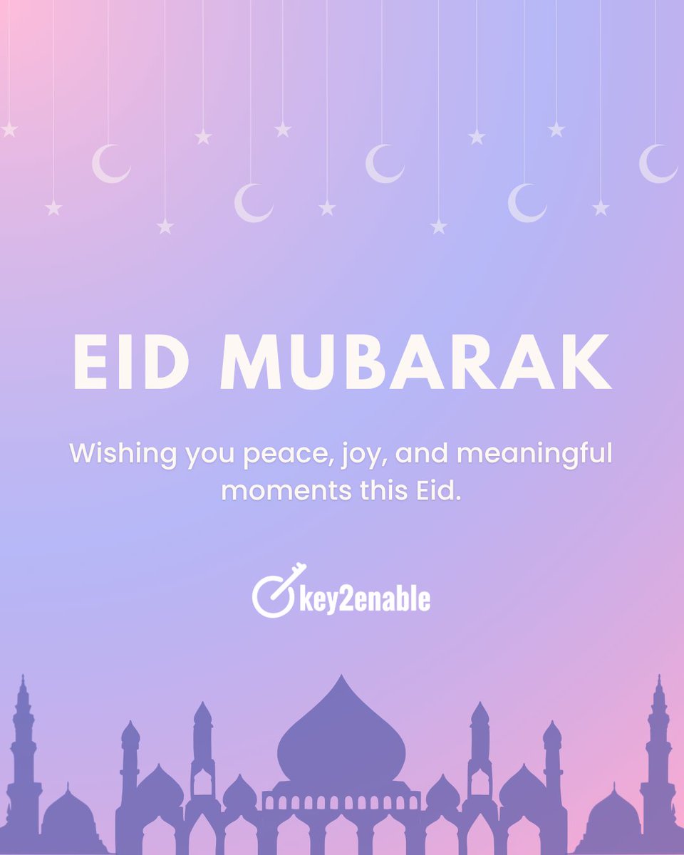 k2eofficial's tweet photo. Eid Mubarak from all of us at Key2Enable 🌙✨

This special time is a beautiful reminder of joy, compassion, and togetherness.

As we celebrate Eid, we also celebrate the importance of creating communities where every learner feels seen, included, and supported. https://t.co/rzLomY8nRv