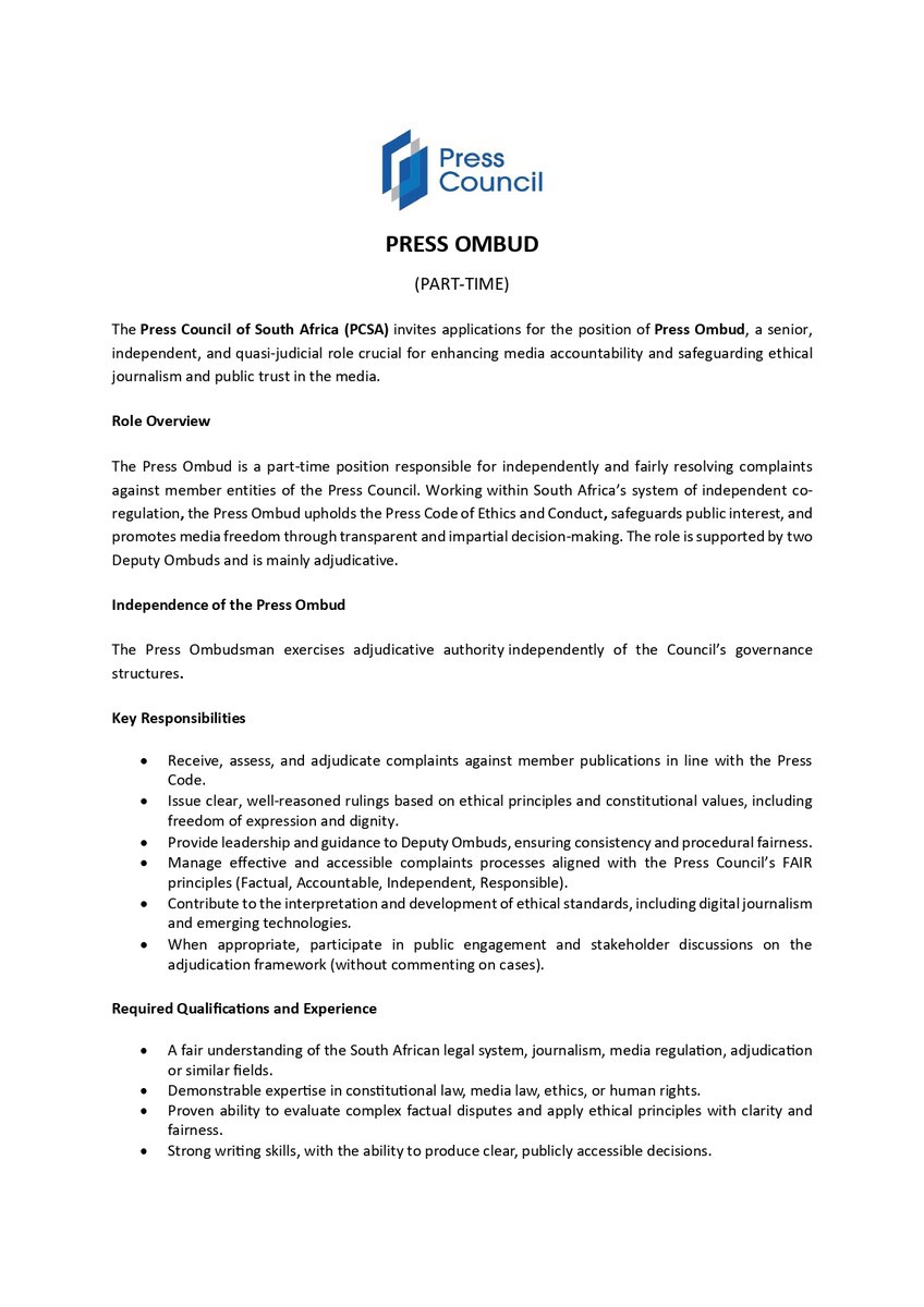 Press Council SA tweet media